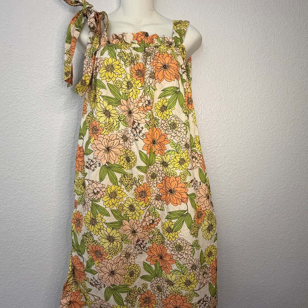 J.Crew Squareneck Tie-Front Top in Zinnia Floral - Picture 1 of 1